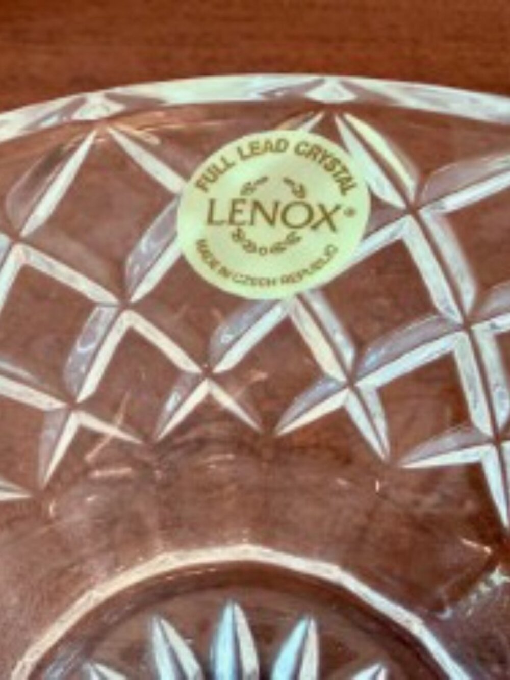 Lenox Crystal Diamond Bowl - Picture 3 of 3